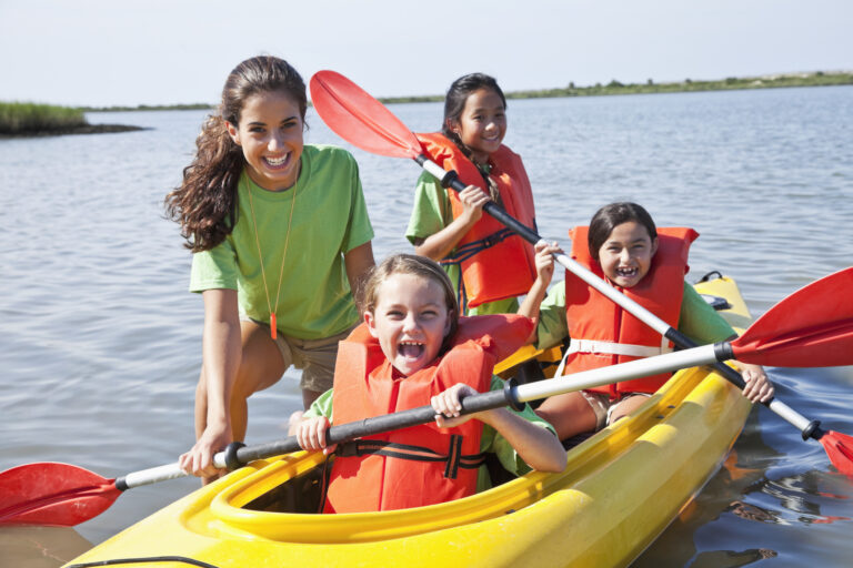 Girls in a kayak